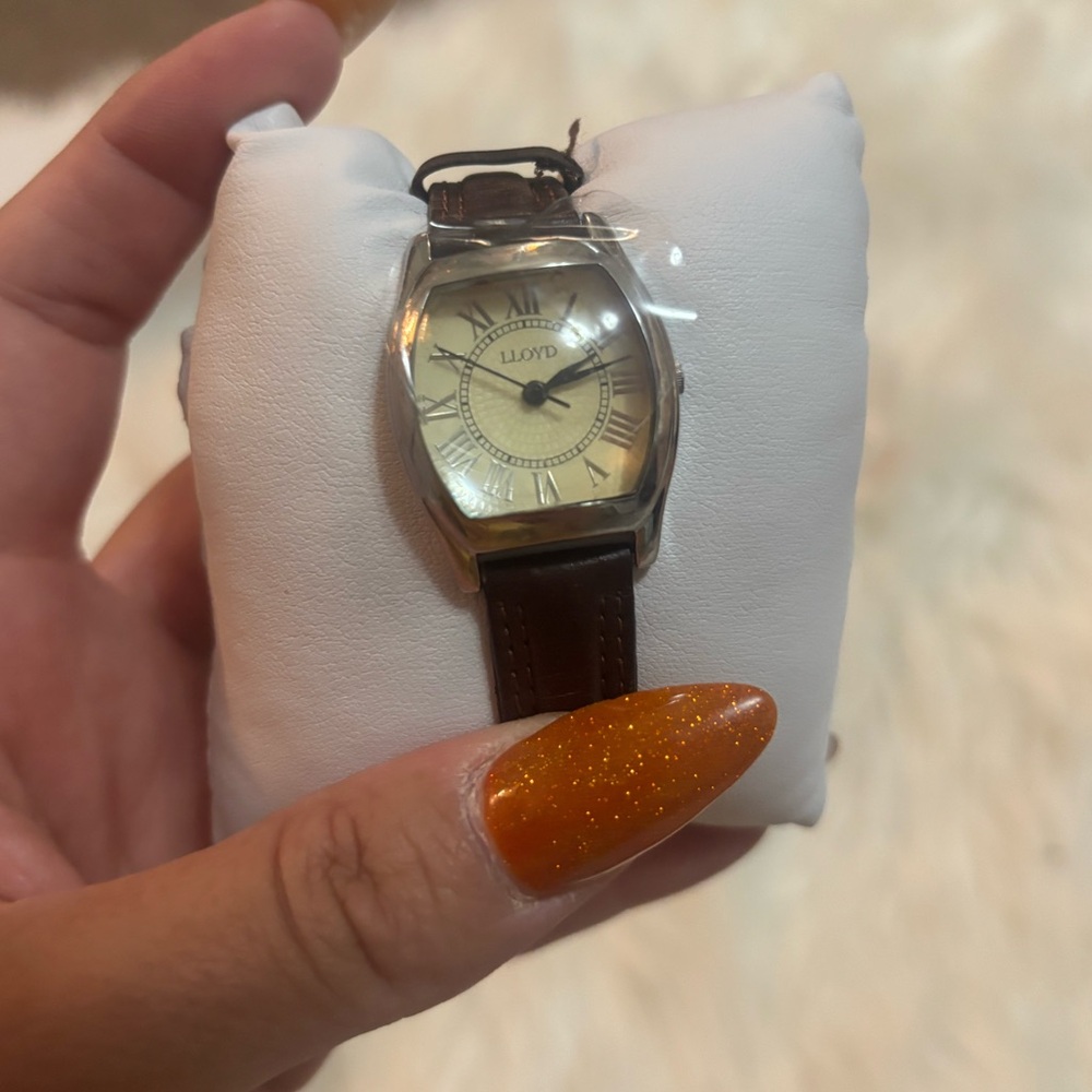 Brown Leather Strap Watch